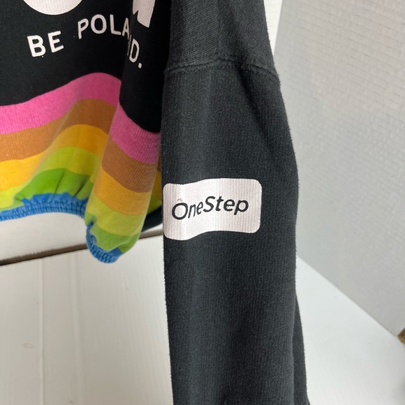 Polaroid cropped 1/4 zip sweatshirt black - Picture 4 of 5